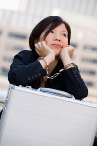 woman in handcuffs