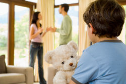 child watching parents argue